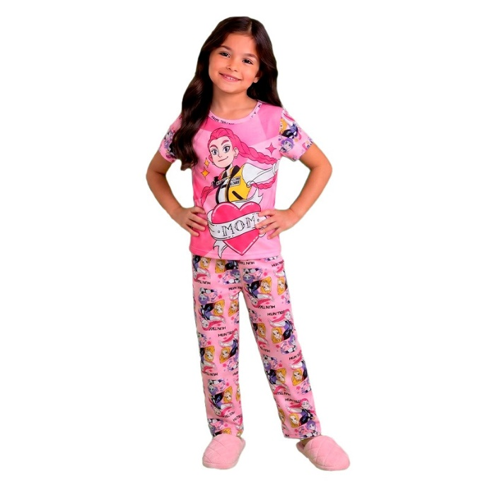 PIJAMA NIÑA 3 PIEZAS